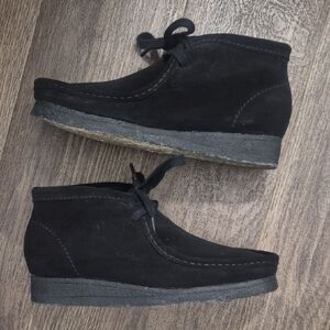 Black Suede Clark Wallabees